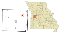 Location of Calhoun, Missouri