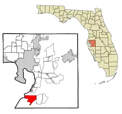 Location in Hillsborough County and the state of Florida