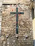 The Cross in the Cathedral of Cuenca which is stained with red paint.