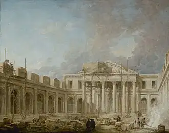 École de Chirurgie Under Construction (1773), 76 x 91.5&nbsp;cm., Musée Carnavalet