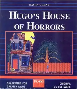 Cover art showing a spooky haunted house with lightning in a dark sky
