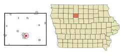 Location of Dakota City, Iowa
