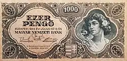 Hungarian 1000 Pengo - Front