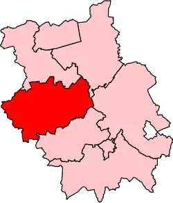 Map showing the location of the Huntingdon constituency in Cambridgeshire, under the boundaries created by the 2023 boundary review and first used at the 2024 UK general election.