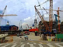 Hyundai Heavy Industries shipyard.