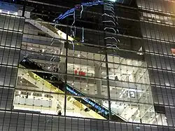 The escalator which located near to Nathan Road, installed with LED lights