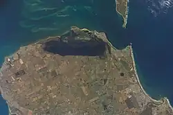 Satellite view of "The Rip" between Point Nepean and Point Lonsdale on 26 November 2007.