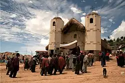 Church of Incahuasi during a procession