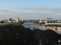 Aerial view of the Iloilo River from Iloilo City Hall.