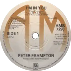 One of side-A labels of the UK single