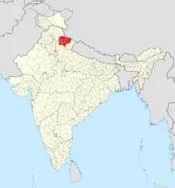 Location in India
