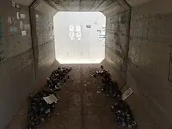 Inside the bomb shelter at the Nova Music Festival Memorial Site