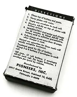 Instructions on the back of each AD-X2 package