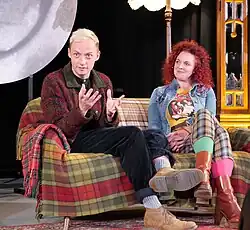 Nicola Meighan interviewing Hamish Hawk