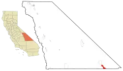 Location in Inyo County and the state of California