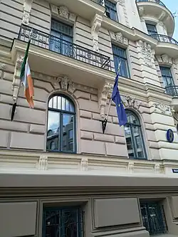 Building hosting the embassy in Riga