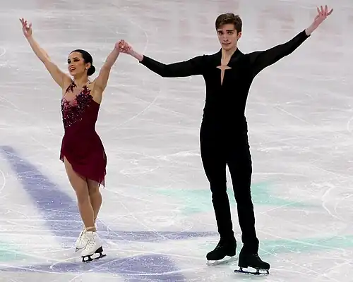 Isabella Gamez and Aleksandr Korovin at the 2024 World Championships