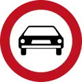 Cars prohibited