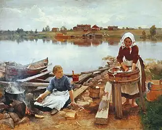 Laundry at the River Bank, 1889
