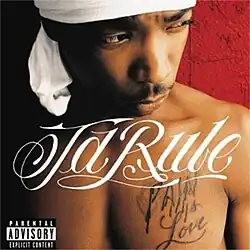 An image of a shirtless man wearing a white doo rag with the album title tattooed on his left chest breast, standing in front of a red brick wall.