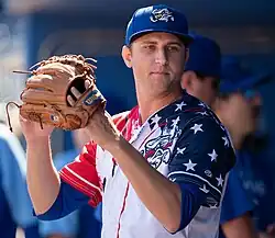 Jackson Kowar with the Omaha Storm Chasers in 2022