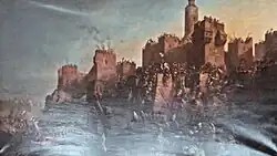 Jacques de Molay, Grand Maître de l'Ordre du Temple, prend Jerusalem (1099) by Claudius Jacquand