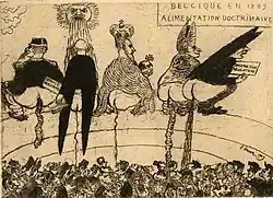 Alimentation Doctrinaire (1889) etching, 17.8 × 24.8&nbsp;cm, Plantin-Moretus Museum, Antwerp