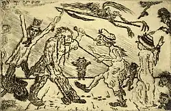 Anger (1904) etching, 9.8 × 15&nbsp;cm, Royal Library of Belgium, Brussels