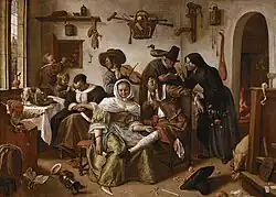 Jan Steen, Kunsthistorisches Museum Wien, Gemäldegalerie - "Die verkehrte Welt" - GG 791 - Kunsthistorisches Museum.jpg[7]