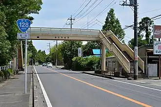 Japan National Route 128 in Kaneda,Chosei village,Chiba Prefecture.JPG