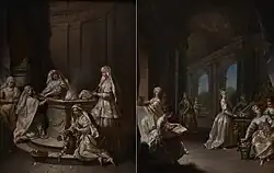 Antique Virgins (Left, 1727) and Moderne Virgins (right, 1728)