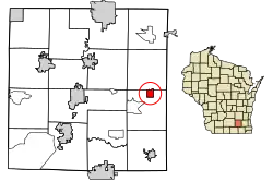 Location of Sullivan in Jefferson County, Wisconsin