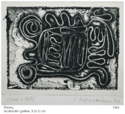 Cords (structural print), 9,5 × 12&nbsp;cm, 1966