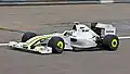 Jenson Button driving the Brawn BGP 001 at the 2009 German Grand Prix.