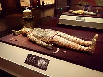 Jade burial suit, c. 113 BCE, from the tomb of Liu Sheng