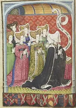 Joan Beaufort 1379-1440 Countess of Westmorland and her six daughters