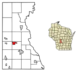 Location of New Lisbon in Juneau County, Wisconsin.
