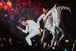 Justin Bieber on the Believe Tour in 2013