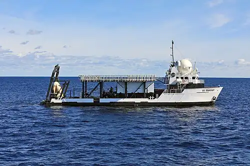 Crew Dragon sits on the vessel, about 200 miles off Florida’s east coast, after the Demo-1 mission, 8 March 2019