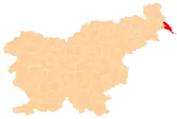 The location of the Municipality of Lendava
