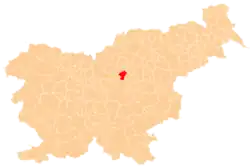 Location of the Municipality of Vransko in Slovenia