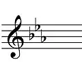 E-flat Major key signature