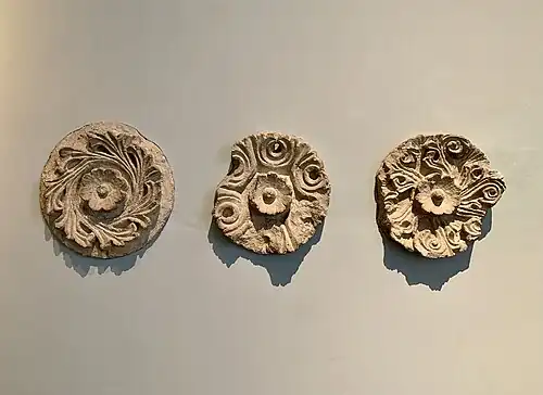 Islamic keystones with rosettes, c.705-715, limestone, Pergamon Museum, Berlin