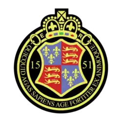 The coat of arms of KEGS Chelmsford