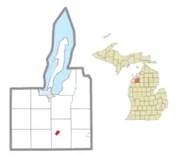 Location within Grand Traverse County