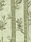 Green paste paper with floral pattern, 21st century