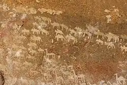 Image 12Neolithic rock art in a Qohaito canyon cave (from History of Eritrea)