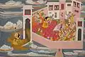 Krishna Approaches Indra for Help, workshop of Purkhu, Honolulu Museum of Art