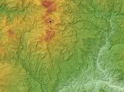 Relief map of Kusatsu-Shirane Volcano