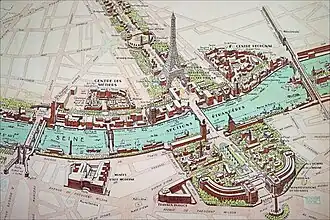 Map of the International Exhibition of Arts and Techniques in Modern Life 1937